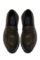 Erkek Haki Süet Deri Casual Loafer | Derimod Erkek Haki Süet Deri Casual Loafer | Derimod