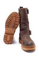 Women's Nubuck Buckle Detailed Boots | Derimod Women's Nubuck Buckle Detailed Boots | Derimod