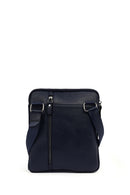 Men's Navy Leather Messenger Bag | Derimod Men's Navy Leather Messenger Bag | Derimod