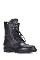 Stoned Women's Leather Boots | Derimod Stoned Women's Leather Boots | Derimod