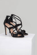 Suede Women's Heeled Sandals | Derimod Suede Women's Heeled Sandals | Derimod
