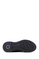 Erkek Siyah Bağcıklı Deri Casual Sneaker | Derimod Erkek Siyah Bağcıklı Deri Casual Sneaker | Derimod