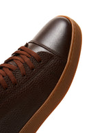 Erkek Kahverengi Deri Sneaker | Derimod Erkek Kahverengi Deri Sneaker | Derimod