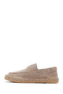 Men's Beige Suede Leather Espadrille | Derimod Men's Beige Suede Leather Espadrille | Derimod