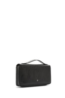 Men's Black Patterned Leather Wallet | Derimod Men's Black Patterned Leather Wallet | Derimod