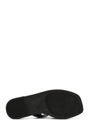 Women's Black Leather Slippers | Derimod Women's Black Leather Slippers | Derimod