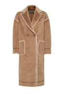 Montana Women's Brown Teddy Coat | Derimod Montana Women's Brown Teddy Coat | Derimod