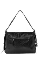 Women's Black Metal Detailed Shoulder Bag | Derimod Women's Black Metal Detailed Shoulder Bag | Derimod