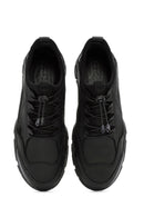 Erkek Siyah Bağcıklı Deri Sneaker | Derimod Erkek Siyah Bağcıklı Deri Sneaker | Derimod