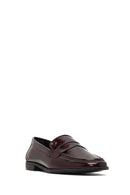 Kadın Bordo Rugan Deri Loafer | Derimod Kadın Bordo Rugan Deri Loafer | Derimod