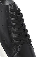 Men's Black Lace-up Thick-Sole Leather Sneaker | Derimod Men's Black Lace-up Thick-Sole Leather Sneaker | Derimod