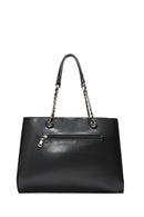Women's Black Long Strap Printed Shoulder Bag | Derimod Women's Black Long Strap Printed Shoulder Bag | Derimod
