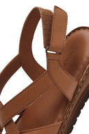 Women's Tan Leather Comfort Sandals | Derimod Women's Tan Leather Comfort Sandals | Derimod