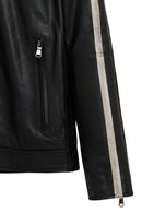 Middleton Men's Black Slim-Fit Short Leather Jacket | Derimod Middleton Men's Black Slim-Fit Short Leather Jacket | Derimod