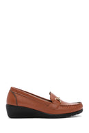Kadın Taba Dolgu Topuk Loafer | Derimod Kadın Taba Dolgu Topuk Loafer | Derimod