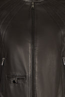Victoria Woman Black Short Leather Jacket | Derimod Victoria Woman Black Short Leather Jacket | Derimod