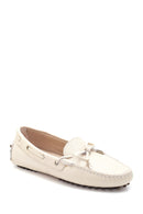 Women's Beige Leather Loafer | Derimod Women's Beige Leather Loafer | Derimod