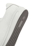 Men's White Lace-up Leather Sneaker | Derimod Men's White Lace-up Leather Sneaker | Derimod