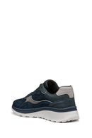 Geox Men's Navy Blue U Spherica Active X1 A - Mes + Water Laced Suede Sneaker | Derimod Geox Men's Navy Blue U Spherica Active X1 A - Mes + Water Laced Suede Sneaker | Derimod