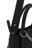 Woman Black Long-Strap Charm Shoulder Bag | Derimod Woman Black Long-Strap Charm Shoulder Bag | Derimod