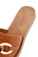 Women's Tan Accessory Slippers | Derimod Women's Tan Accessory Slippers | Derimod
