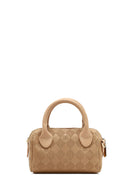 Women's Brown Long Strap Printed Mini Crossbody Bag | Derimod Women's Brown Long Strap Printed Mini Crossbody Bag | Derimod