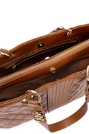 Women's Tan Quilted Shoulder Bag | Derimod Women's Tan Quilted Shoulder Bag | Derimod