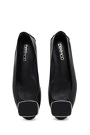 Women's Black Leather Ballerinas | Derimod Women's Black Leather Ballerinas | Derimod