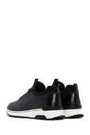 Kadın Siyah Bağcıklı Kalın Tabanlı Deri Sneaker | Derimod Kadın Siyah Bağcıklı Kalın Tabanlı Deri Sneaker | Derimod