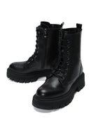 Women's Black Leather Zippered Boots | Derimod Women's Black Leather Zippered Boots | Derimod