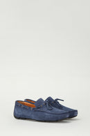 Suede Blue Men's Leather Loafer | Derimod Suede Blue Men's Leather Loafer | Derimod