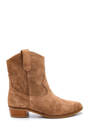Women's Suede Leather Cowboy Boots | Derimod Women's Suede Leather Cowboy Boots | Derimod