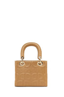 Women's Beige Long Strap Printed Mini Shoulder Bag | Derimod Women's Beige Long Strap Printed Mini Shoulder Bag | Derimod