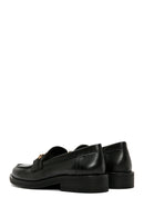 Women's Black Buckle Detailed Leather Masculine Loafer | Derimod Women's Black Buckle Detailed Leather Masculine Loafer | Derimod