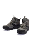 Derimod Dry Men's Grey Laced Waterproof Outdoor Leather Boots | Derimod Derimod Dry Men's Grey Laced Waterproof Outdoor Leather Boots | Derimod