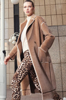 Montana Women's Brown Teddy Coat | Derimod Montana Women's Brown Teddy Coat | Derimod