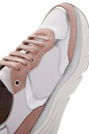 Geox Women's White D Diamanta Thick Soled Sneaker | Derimod Geox Women's White D Diamanta Thick Soled Sneaker | Derimod