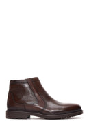 Male Brown Zip Closure Leather Casual Boots | Derimod Male Brown Zip Closure Leather Casual Boots | Derimod