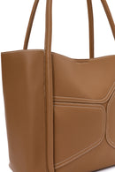 Women's Tan Patterned Shoulder Bag | Derimod Women's Tan Patterned Shoulder Bag | Derimod