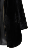 Artesina Women's Black Hooded Teddy Leather Coat | Derimod Artesina Women's Black Hooded Teddy Leather Coat | Derimod