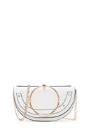Women's White Long Chain Strap Mini Evening Clutch Bag | Derimod Women's White Long Chain Strap Mini Evening Clutch Bag | Derimod