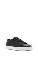 Men's Black Lace-up Leather Sneaker | Derimod Men's Black Lace-up Leather Sneaker | Derimod