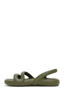 Camper Women's Green Kobarah Flat Slippers | Derimod Camper Women's Green Kobarah Flat Slippers | Derimod