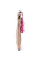 Women's Straw Flamingo Patterned Clutch Bag | Derimod Women's Straw Flamingo Patterned Clutch Bag | Derimod
