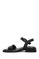 Women's Black Leather Ankle Buckle Sandals | Derimod Women's Black Leather Ankle Buckle Sandals | Derimod