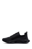 Erkek Siyah Bağcıklı Kalın Tabanlı Kumaş Sneaker | Derimod Erkek Siyah Bağcıklı Kalın Tabanlı Kumaş Sneaker | Derimod