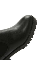 Women's Black Leather Casual Short Chelsea Boots | Derimod Women's Black Leather Casual Short Chelsea Boots | Derimod