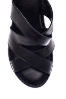 Women's Leather Comfort Wedge Heel Slippers | Derimod Women's Leather Comfort Wedge Heel Slippers | Derimod