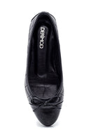 Women's Leather Bow Ballerina Ballet | Derimod Women's Leather Bow Ballerina Ballet | Derimod