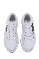 Kadın Beyaz Taşlı Kalın Tabanlı Sneaker | Derimod Kadın Beyaz Taşlı Kalın Tabanlı Sneaker | Derimod